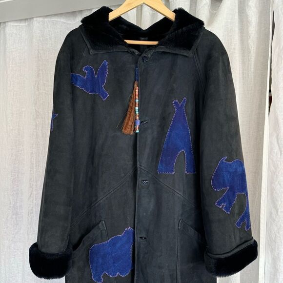 Gorgeous Vintage Handmade Artisan Shearling Maxi Coat - Picture 11 of 16